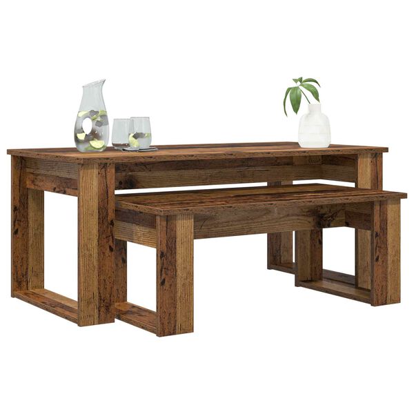 vidaXL Ensemble de tables basses 2 pcs Bois ancien Bois d'ing&eacute;nierie