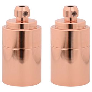 vidaXL Douilles de lampe 2 pcs bronze or rose E27