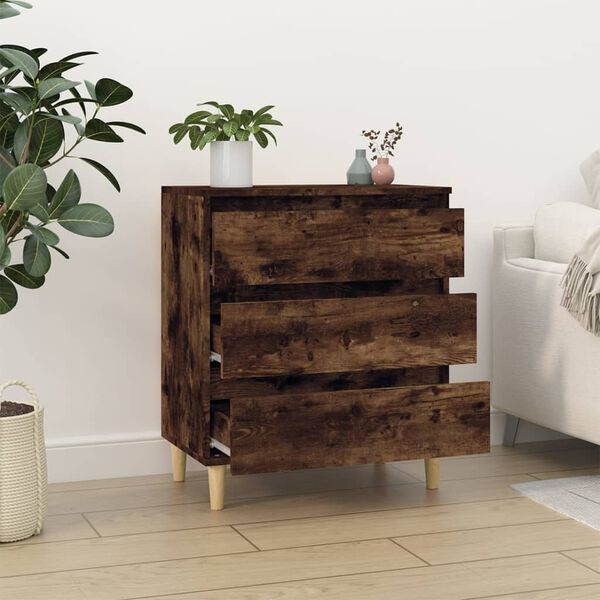vidaXL Buffet Chêne fumé 60x35x70 cm Bois d'ingénierie