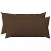 vidaXL Coussin avec oreiller HEERLEN 2 pc Marron Tissu
