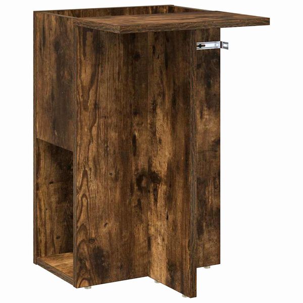 vidaXL Table d'appoint Ch&ecirc;ne fum&eacute; 35 x 40 x 55 cm Bois d'ing&eacute;nierie