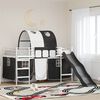 vidaXL Lit mezzanine pour enfants Blanc et Noir 99,5 x 200 cm M&eacute;tал