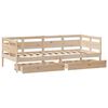 vidaXL Lit de jour avec tiroirs sans matelas 90x200 cm bois massif