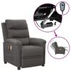 vidaXL Fauteuil &eacute;lectrique de massage Gris fonc&eacute; Tissu