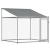 vidaXL Cage pour chien avec toit et portes gris 8x2x2m acier galvanisé