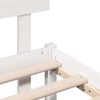 vidaXL Cadre de lit Blanc 200 x 200 cm Bois de pin massif