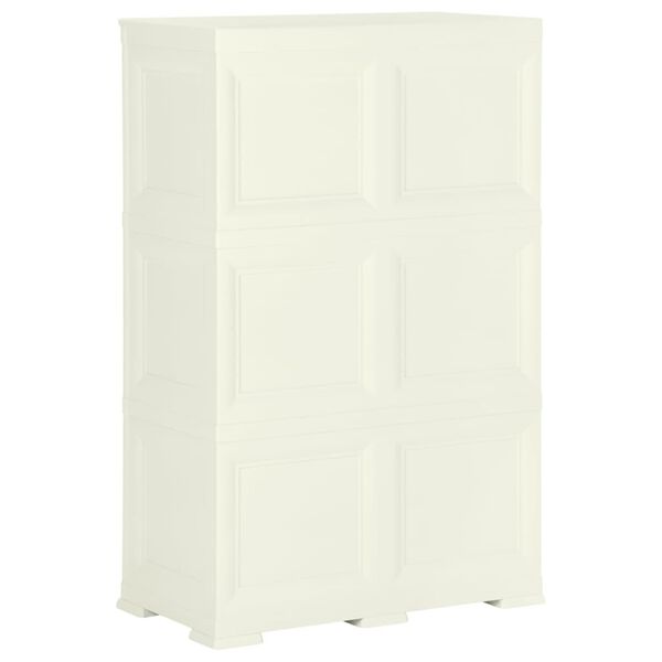 vidaXL Armoire plastique 79x43x125 cm design bois glace à la vanille