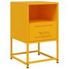 vidaXL Tables de chevet 2 pcs jaune moutarde 36x39x60,5 cm acier