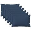vidaXL Coussin avec oreiller HOUTEN 6 pi&egrave;ces Bleu Lin synth&eacute;tique