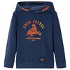 Sweatshirt à capuche pour enfants mélange bleu marine et orange 116