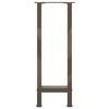 vidaXL Pieds de table console en acier naturel, 2 pièces, 28 x (72-73) cm