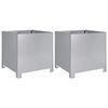vidaXL Jardini&egrave;res 2 pcs 40x40x40 cm acier galvanis&eacute;