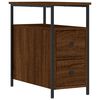 vidaXL Tables de chevet 2pcs chêne marron 30x60x60cm bois d'ingénierie