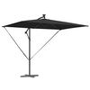 vidaXL Parasol banane à mât déporté Noir 294 x 200 x 254 cm
