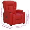 vidaXL Fauteuil inclinable &eacute;lectrique Rouge bordeaux Similicuir