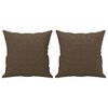 vidaXL Canap&eacute; 3 places et oreillers et coussins Marron 180 cm Tissu