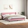 vidaXL Sommier &agrave; lattes de lit avec matelas rose 180x210 cm velours