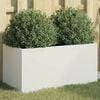 vidaXL Jardini&egrave;re blanc 62x30x29 cm acier