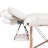 vidaXL Table de massage pliable et tabouret 10 cm d'&eacute;paisseur Blanc