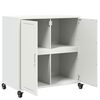vidaXL Buffet blanc 68x39x72 cm acier