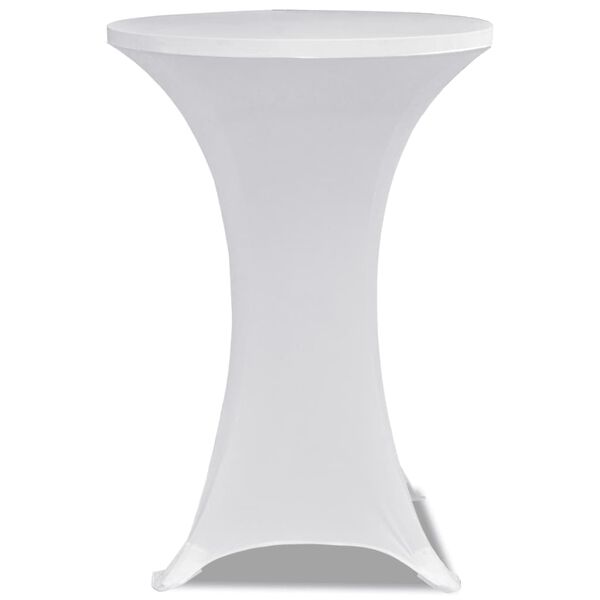 vidaXL Housses &eacute;lastiques de table &Oslash; 60 cm Blanc 2 pcs