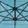vidaXL Parasol de jardin avec m&acirc;t en acier bleu 290x290x238 cm