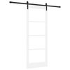 vidaXL Porte coulissante ORKDAL Blanc et Noir 83 x 211 cm