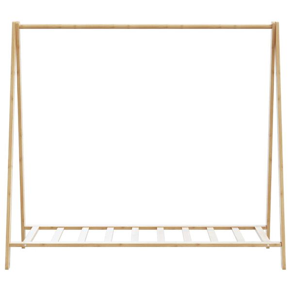vidaXL Porte-v&ecirc;tement avec &eacute;tag&egrave;res 106x34x102 cm bambou