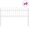 vidaXL Cl&ocirc;ture de jardin 9 pcs Blanc 15,3 x 0,6 m