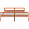 vidaXL Cadre de lit avec stockage 2 pcs Cire marron Bois de Pin Massif