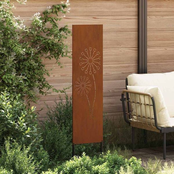 vidaXL Écran de confidentialité de jardin Fretwork Rouillé 32 x 140 cm