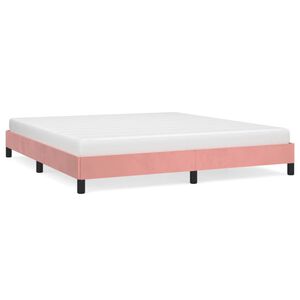 VidaXL Cadre de lit sans matelas rose 180x200 cm velours