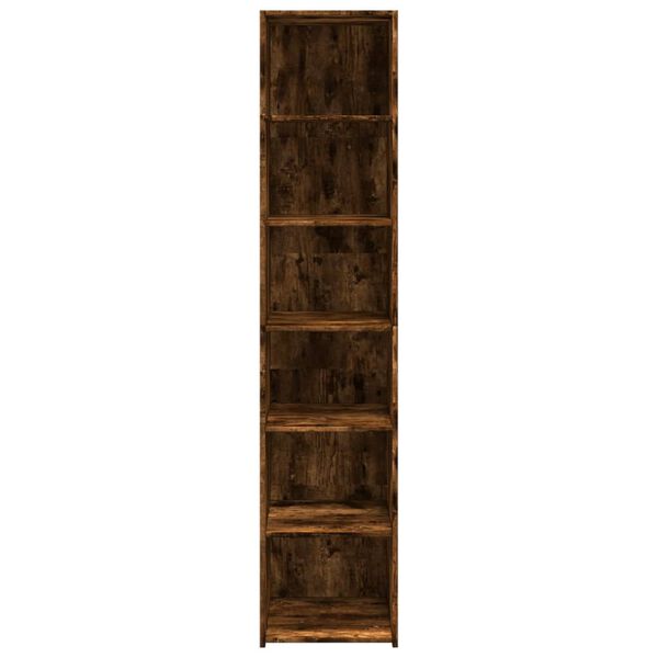 vidaXL Buffet haut chêne fumé 40x41x185 cm bois d'ingénierie