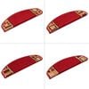 vidaXL Tapis d'escalier autocollants 15 pcs Rouge 65x21x4 cm