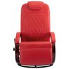 vidaXL Fauteuil de massage TV inclinable rouge similicuir