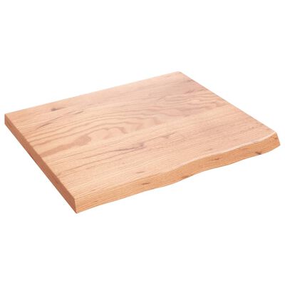 vidaXL Dessus de table marron clair 60x50x2 cm bois chêne traité