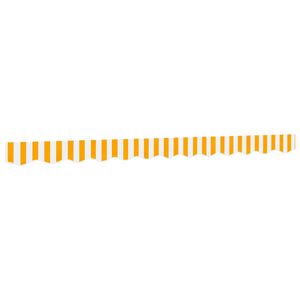 vidaXL Tissu de remplacement de cantonni&egrave;re d&rsquo;auvent jaune blanc 300 cm