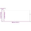 vidaXL Auvent lat&eacute;ral r&eacute;tractable 120 x 300 cm Blanc cass&eacute;