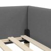 vidaXL Cadre de lit d'angle Gris fonc&eacute; 90 x 200 cm tissu