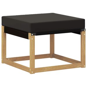 vidaXL Pouf d'Ext&eacute;rieur Bois d'acacia massif et tissu Textil&egrave;ne Blanc