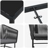 vidaXL Ensemble de salle &agrave; manger pour jardin avec coussin 7 pcs Noir