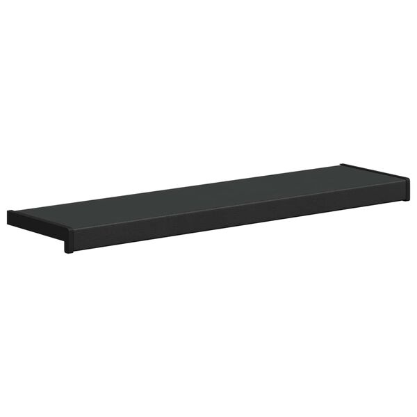 vidaXL Appui de fen&ecirc;tre Noir avec grain de bois 100 x 20 x 4,5 cm PVC