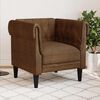 vidaXL Fauteuil Chesterfield marron tissu