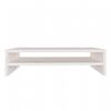 vidaXL Support de moniteur Blanc 50x24x13 cm Bois de pin solide