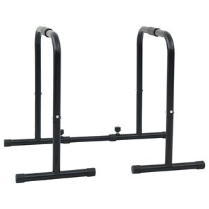 vidaXL Barre de Dips Noir 116 x 66 x 74,5 cm Acier enduit de poudre
