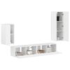 vidaXL Ensemble meuble TV 4 pcs Blanc brillant Bois d'ing&eacute;nierie