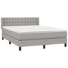 vidaXL Sommier &agrave; lattes de lit avec matelas Gris clair 140x200cm Tissu