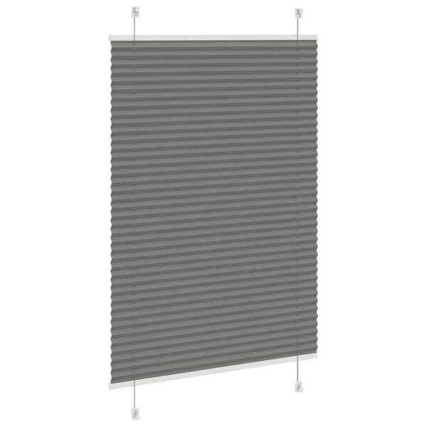 vidaXL Store pliss&eacute; anthracite 100x100 cm largeur du tissu 99,4 cm