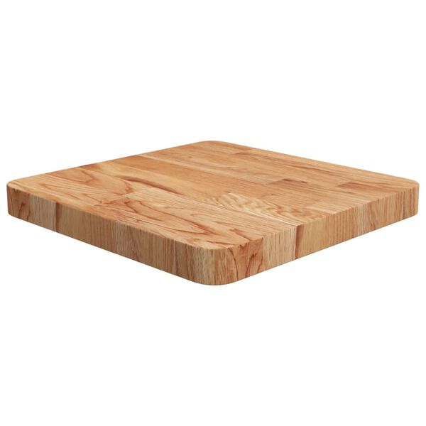 vidaXL Dessus de table carr&eacute; Marron clair 40x40x4 cm Bois ch&ecirc;ne trait&eacute;
