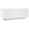 vidaXL Meuble TV Blanc 100x35x40 cm Agglom&eacute;r&eacute;